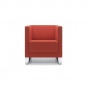 Sessel, 1-Sitzer, 70x68 cm (B/T), Kufengestell - Chrom 